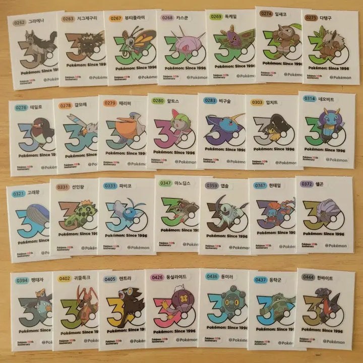 [BUNJANG] Pokemon 30th Anniversary Logo Seal / 포켓몬 띠부씰 30주년 로고씰 판매