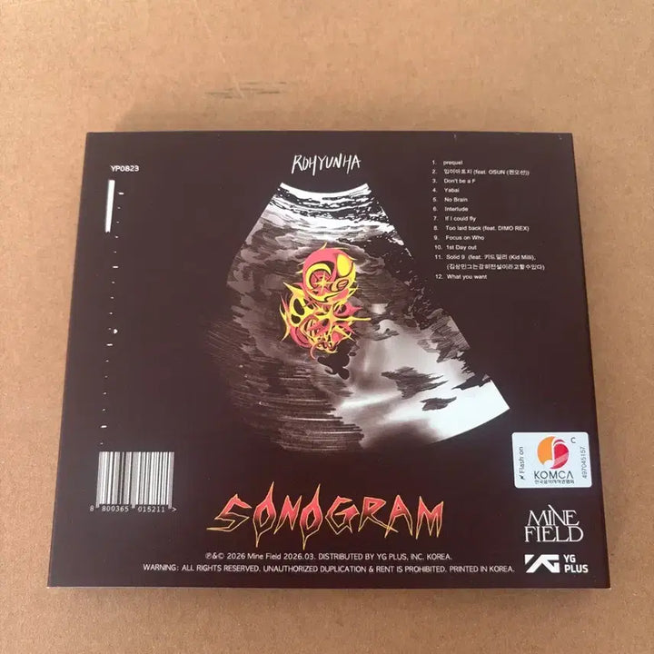 [BUNJANG] Noh Yunha Sonogram CD / 노윤하 소노그램 cd