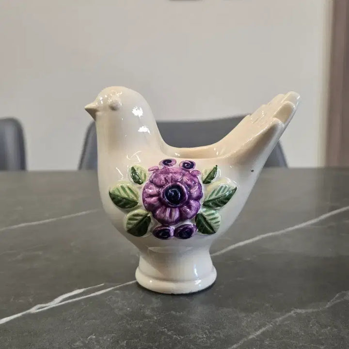[BUNJANG] Vintage Ceramic Bird Vase / 빈티지 도자기 새 오브제 화병 / 인테리어 소품