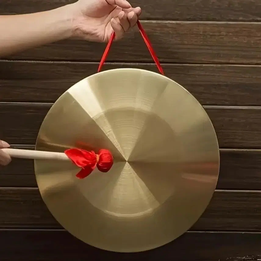 [BUNJANG] 32cm Bell Set with Mallet and Red Ribbon / 징 32cm 세트 (채 포함)