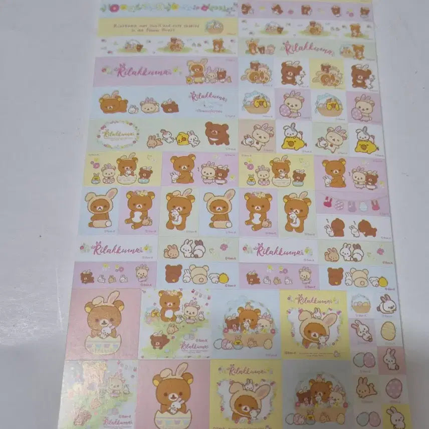 [BUNJANG] Rilakkuma Transparent + Paper Sticker Set / 고전문구 리락쿠마 투명+종이 스티커
