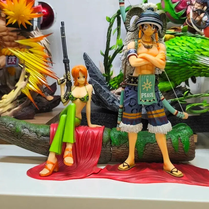 [BUNJANG] One Piece Luffy Nami Figure (No Box) / 노박스 DPCF 루피 나미 원피스 피규어