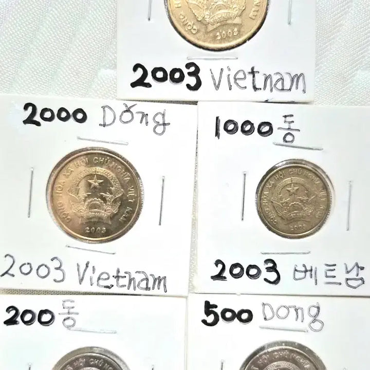 [BUNJANG] Vietnam 2003 5-Coin Set / 베트남 ( 2003년. 5종 주화 세트) Collection.