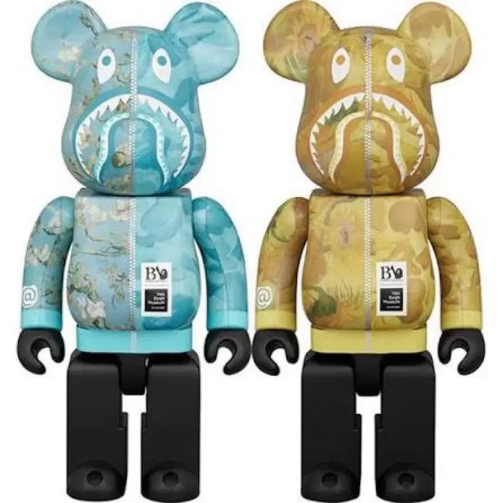 [BUNJANG] Bearbrick BAPE Van Gogh Collaboration 400% &amp; 100% Set / 베어브릭 베이프 고흐 400% &amp; 100%