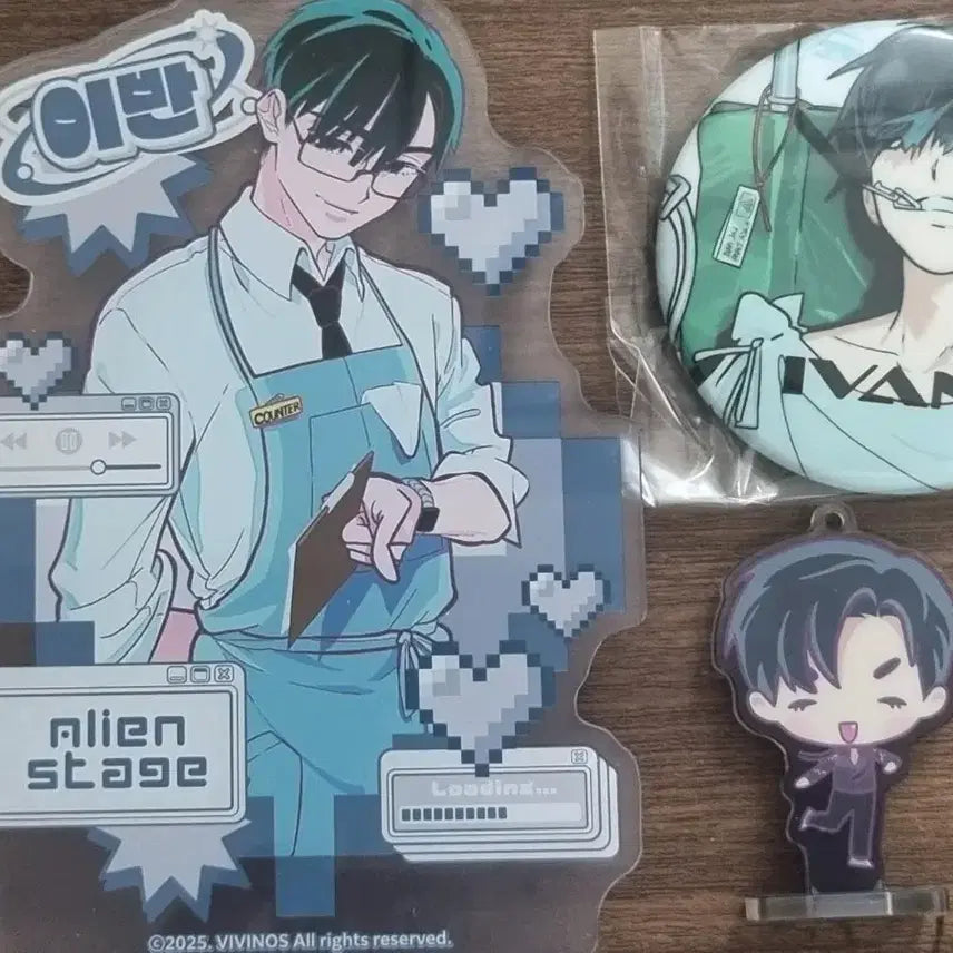 [BUNJANG] A-STEP IVAN Acrylic Can Badge Bundle Set / 에이스테 이반 아크릴 캔뱃지 일괄