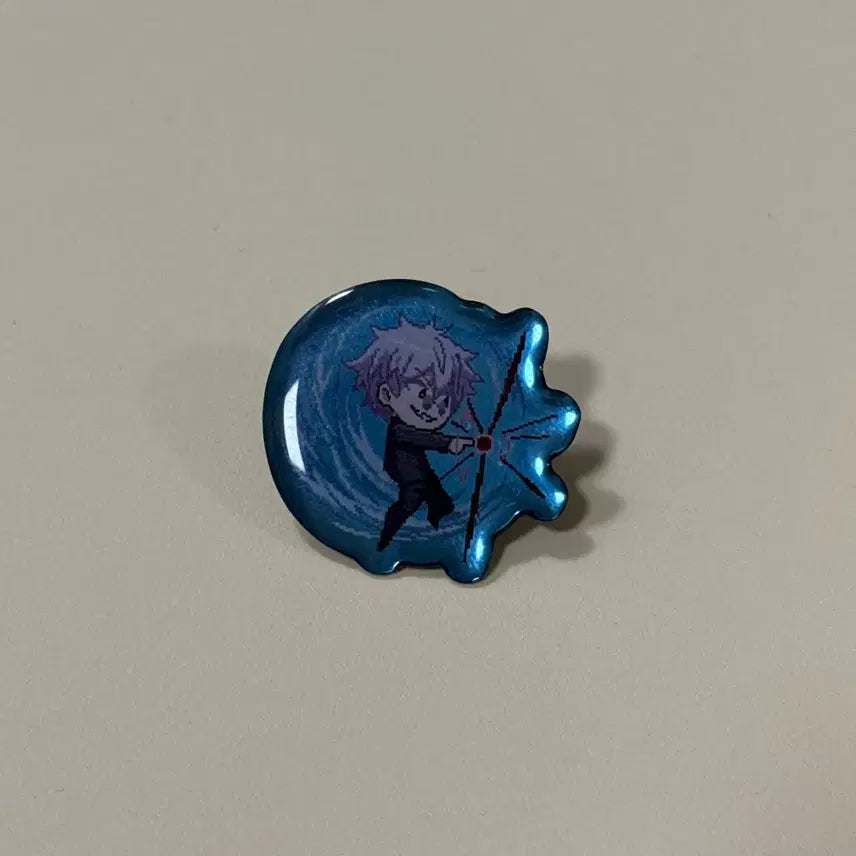 [BUNJANG] Jujutsu Kaisen Satoru Gojo Dot Design Badge / 주술회전 고죠 사토루 도트 ...
