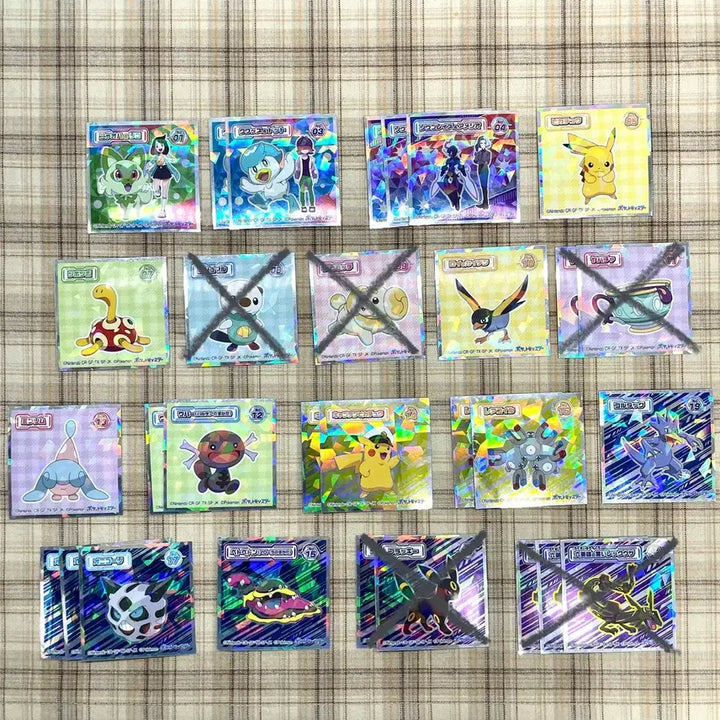 [BUNJANG] Pokemon Japanese Wafer Seal Set - Assorted Characters / (개별) 포켓몬 일본 웨이퍼씰 - 냐오하 리코, 꾸왁스 도트, 파라블레이즈 아메시오, 단단지, 팔데아우파, 몸지브림, 캡틴피카츄, 레어코일, 얼음귀신)