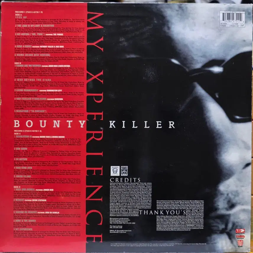 [BUNJANG] Bounty Killer 2LP MY X PERIENCE / BA-1006. 2LP. 바운티 킬러. LP 음반.