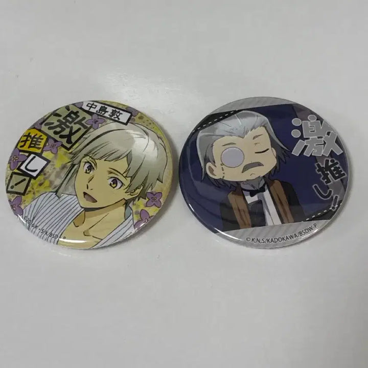 [BUNJANG] Bungo Stray Dogs Atsushi &amp; Ryuunosuke Can Badge Bundle Set / 문스독 아츠시+류로 캔뱃지 일괄(카드 덤)