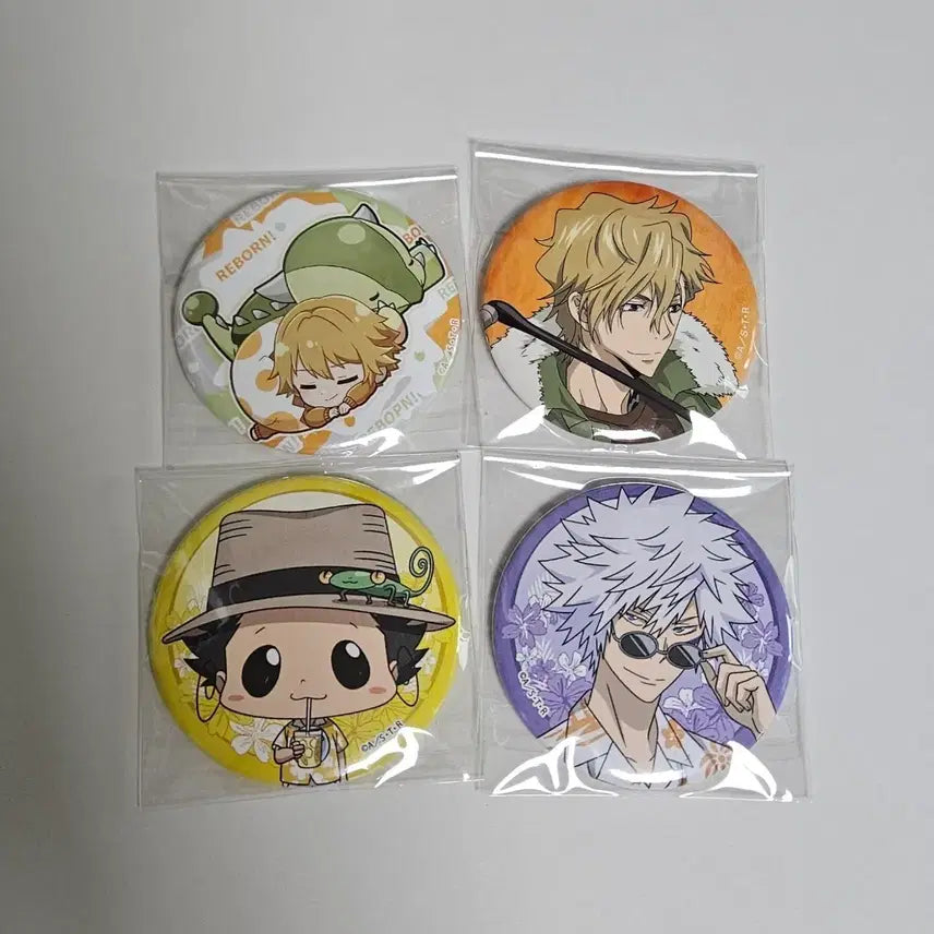 [BUNJANG] Katekyo Hitman Reborn! (Katekyo) 4-Piece Can Badge Bundle Set / 가정교사히트맨리본/가히리 캔뱃지 4종 일괄