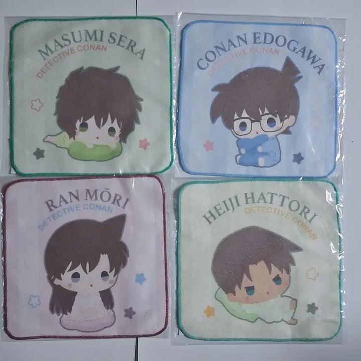 [BUNJANG] Detective Conan Hand Towel Set (4 Types Bundle) / 세가 명탐정코난 핸드타월 (4종 일괄)