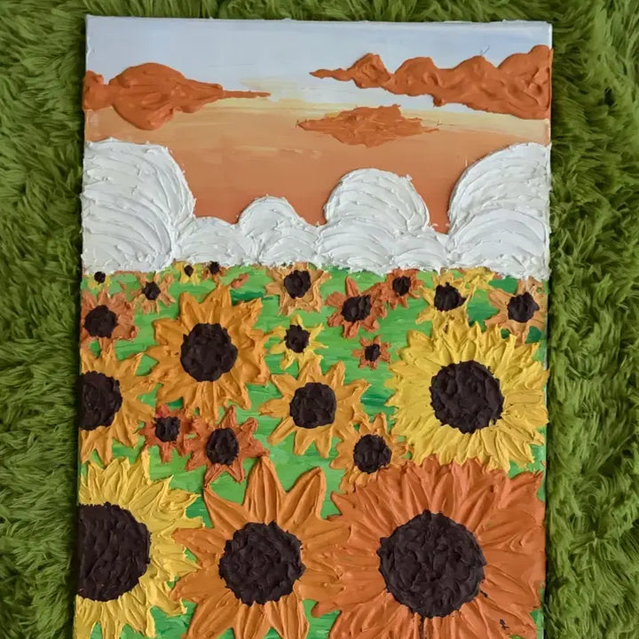 [BUNJANG] Original Sunflower Landscape Painting / 해바라기 풍경 그림판매( 직접그림)