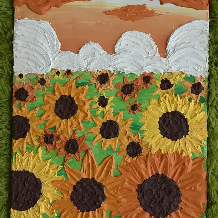 [BUNJANG] Original Sunflower Landscape Painting / 해바라기 풍경 그림판매( 직접그림)