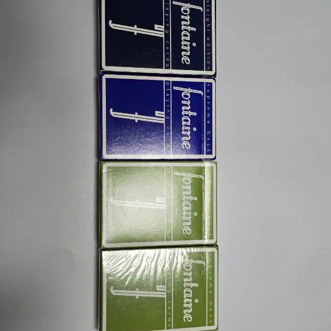[BUNJANG] Fontaine Slide Blue Green Playing Cards Bundle Set / 폰테인 플레잉 카드 4덱 일괄판매