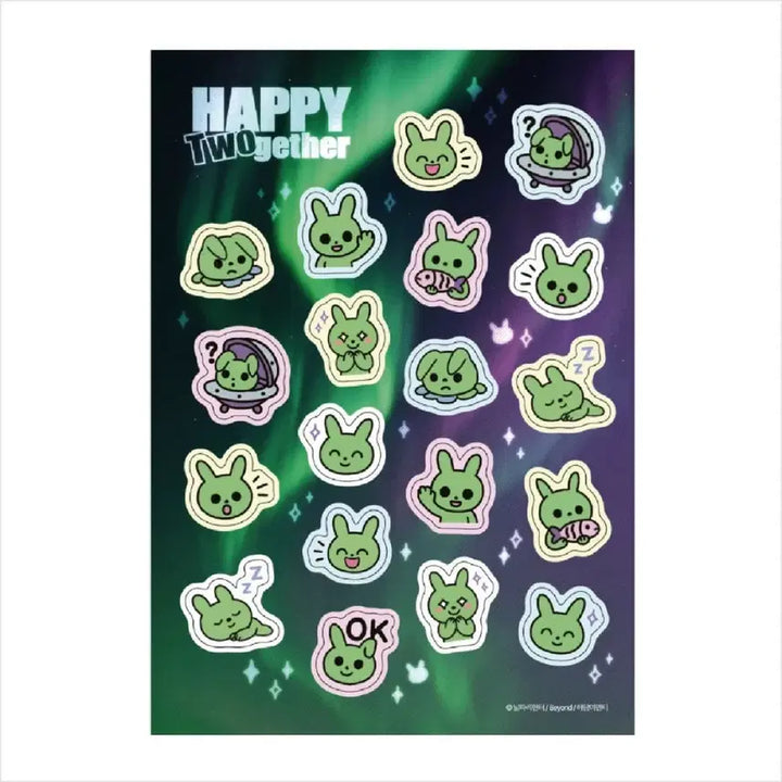 [BUNJANG] Happy Together A3 Poster &amp; Stickers Bundle Set / 해피투게더 A3 포스터 외끼 판스티커 일괄