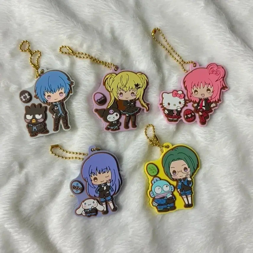 [BUNJANG] Catchy &amp; Chewy Sanrio Keyring Bundle Set (5 types) / 캐캐체 산리오 키링 5종 일괄