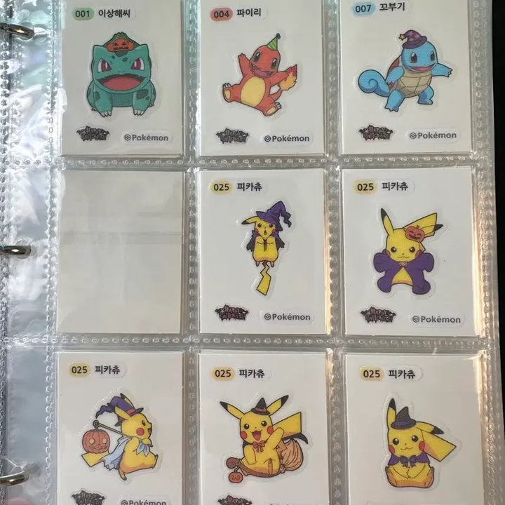 [BUNJANG] Pokemon Halloween Sticker Bundle Set / 포켓몬 할로윈 띠부씰 25종 일괄 판매