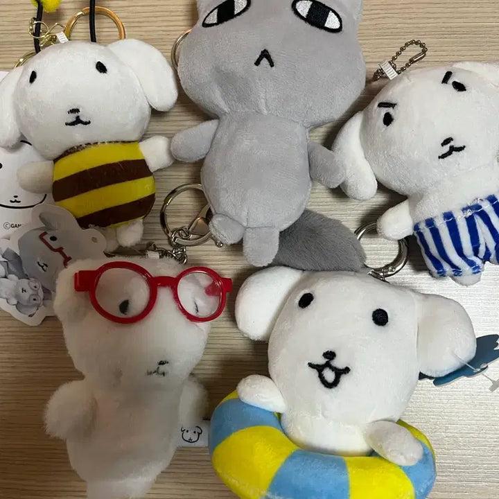 [BUNJANG] Ganadi Doll Keyring Set (5 Types) / 가나디 인형 키링 5종 세트