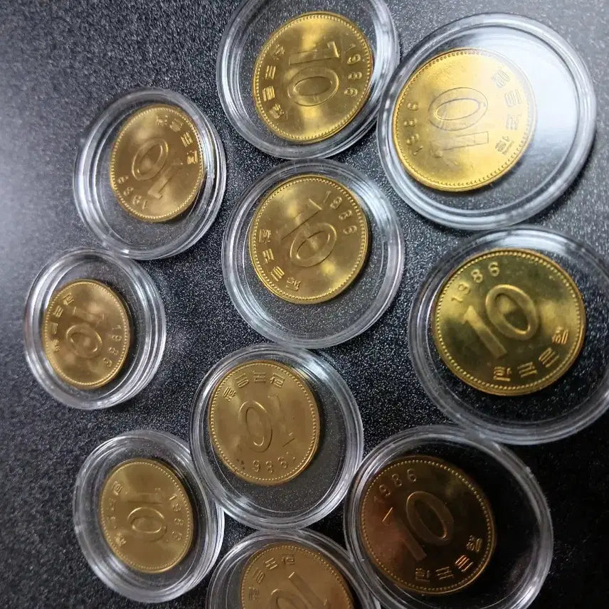 [BUNJANG] 1986 Old 10 Won Coin Bundle (10 Pieces) / 1986년 옛날 10원 동전 10개