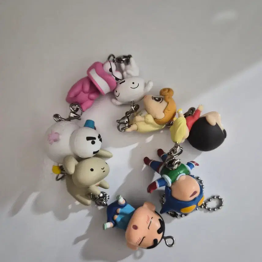 [BUNJANG] Crayon Shin-chan Flying Keychain 8-Piece Bundle Set / 급처) 짱구는 못말려 플라잉 키링 8종 일괄