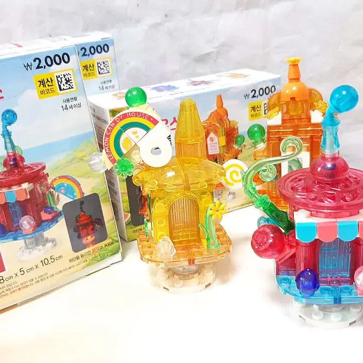 [BUNJANG] Daiso Fruit House Block Set (Apple, Lemon, Orange) / 다이소 과일 하우스 블록 3종 일괄