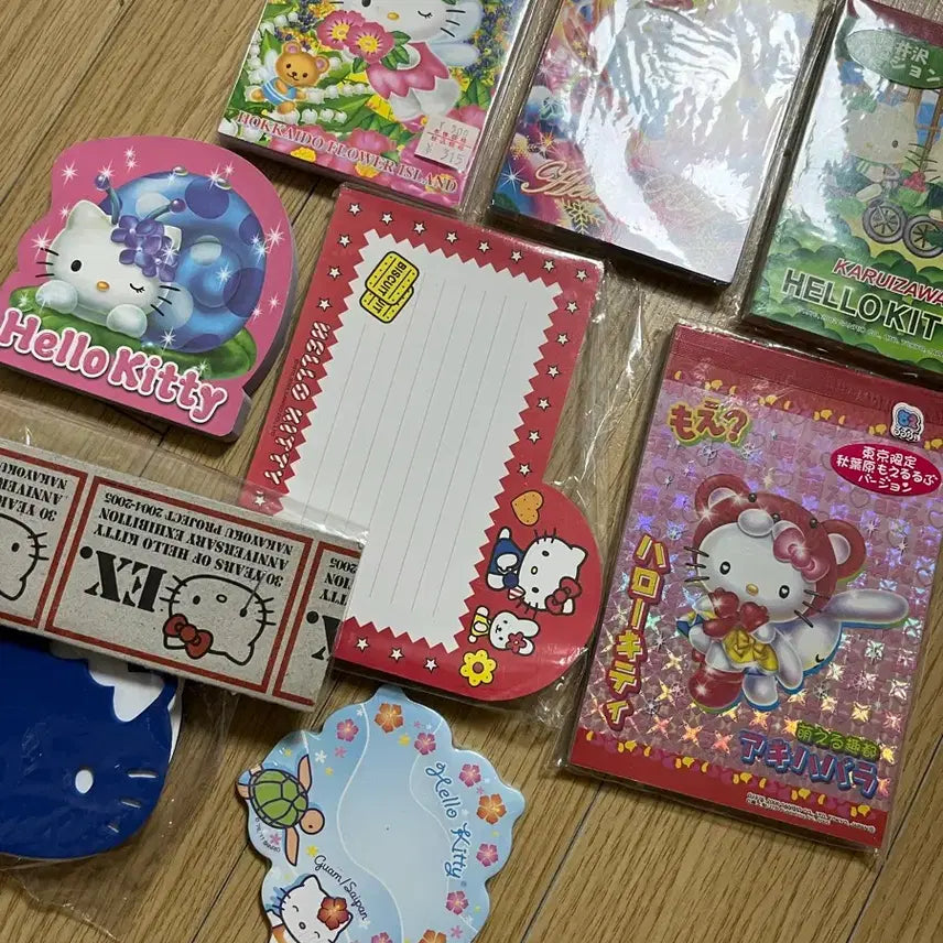 [BUNJANG] Vintage Kitty Memo Pad Set (Bundle) / 일괄)고전키티메모지/모에루루/달팽이키티/스키키티/고전키티메모세트