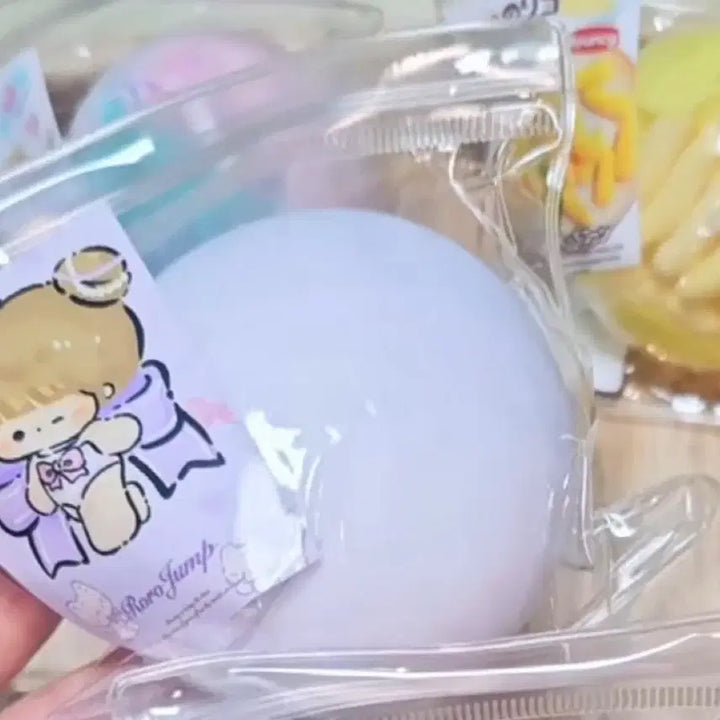 [BUNJANG] Handmade Slime Doll Bundle Set / 미개봉) 목삼 핑크 감튀, 연두부 보라 두부 보라 모찌 수제공 슬랑이