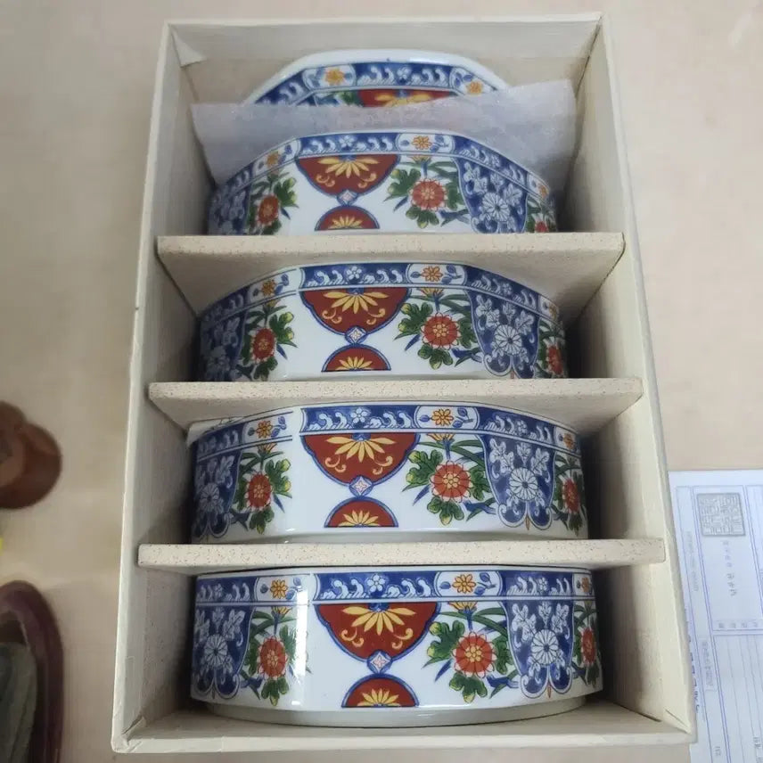 [BUNJANG] Japanese Ceramic 4-Tier Lunch Box / 일본 도자기 찬합