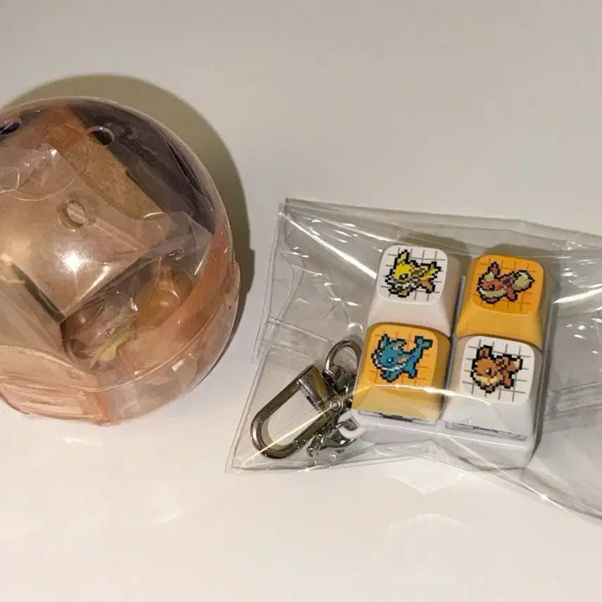[BUNJANG] Pokemon Eeveelutions Keycap Keyring Set (Eevee) / 포켓몬스터 CU 이브이즈 키캡 키링 찾았다 가챠 이브이 일괄