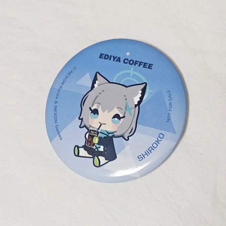 [BUNJANG] Blue Archive Shiroko Ediya Collaboration Can Badge / 블루 아카이브 시로코 이디야 콜라보 캔뱃지 판매