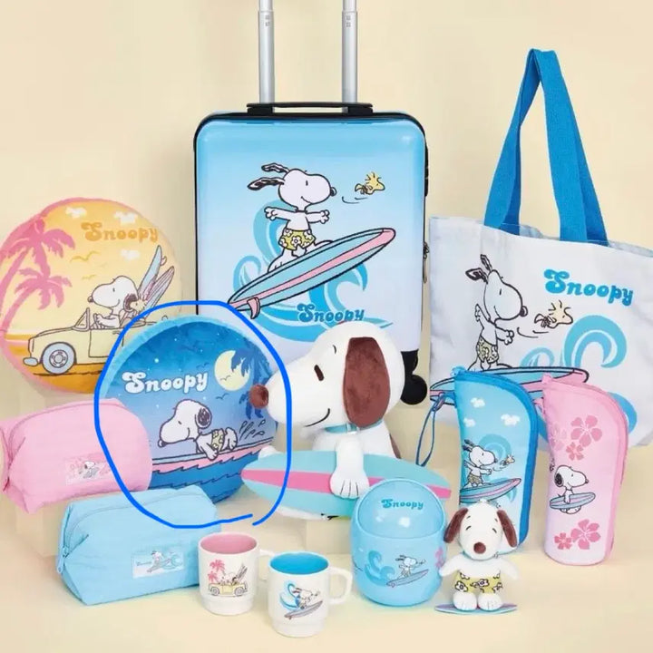 [BUNJANG] Sanrio Snoopy Double-Sided Cushion (Blue) / 산리오 스누피 아타리쿠지 양면 쿠션 (블루)