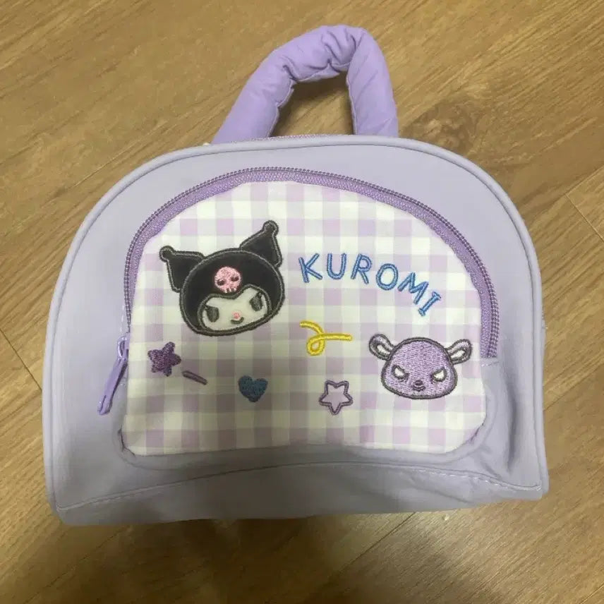 [BUNJANG] Kuromi Character Checkered Tote Bag / 쿠로미 가방 토트백