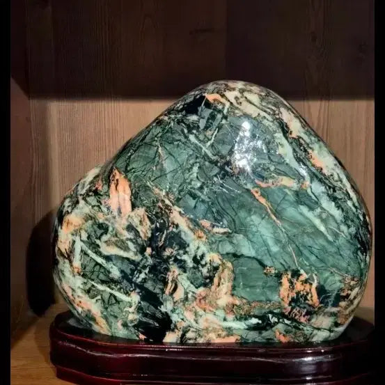 [BUNJANG] Blue Multi-Color Stone Jade Interior Prop (28x25x7cm) / 청해칠색석 옥 28~25~7