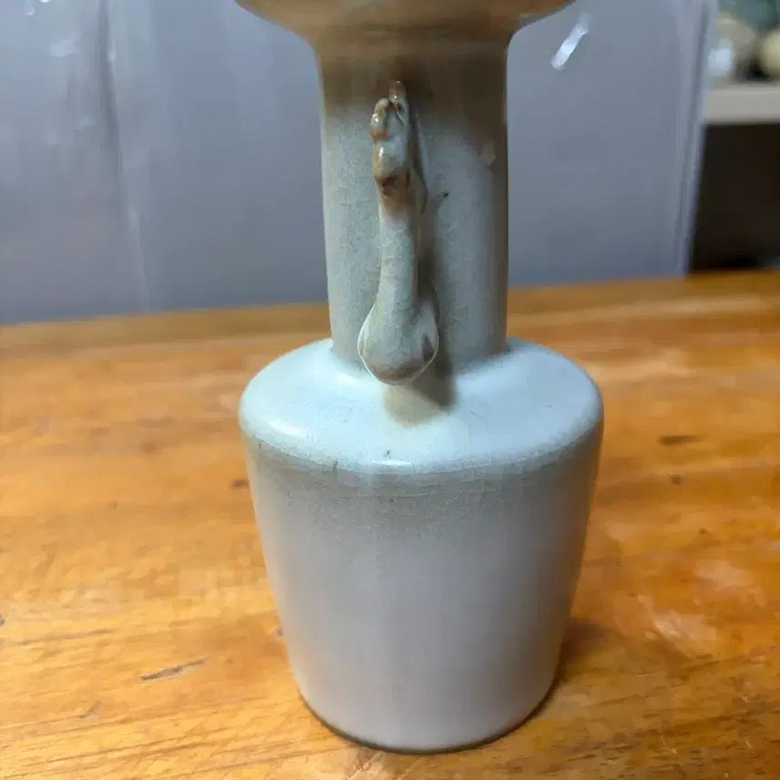 [BUNJANG] Authentic Ming/Qing Dynasty Transition Longquan Celadon Vase (Damaged Rim) / 진품 명말청초 용천요(입구 파손)