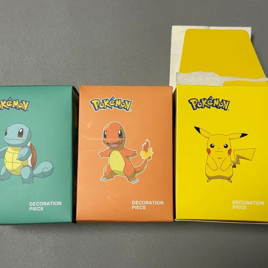 [BUNJANG] Pokemon Decoration Figures Bundle Set (Pikachu, Charmander, Squirtle) / 포켓몬 데코레이션 피규어 일괄(피카츄,파이리,꼬부기)