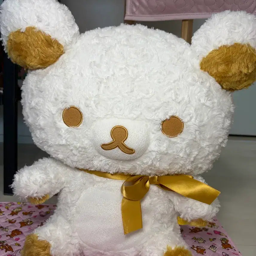 [BUNJANG] Rilakkuma White Rose Boa Doll / 화이트 로즈보아 리락쿠마 인형