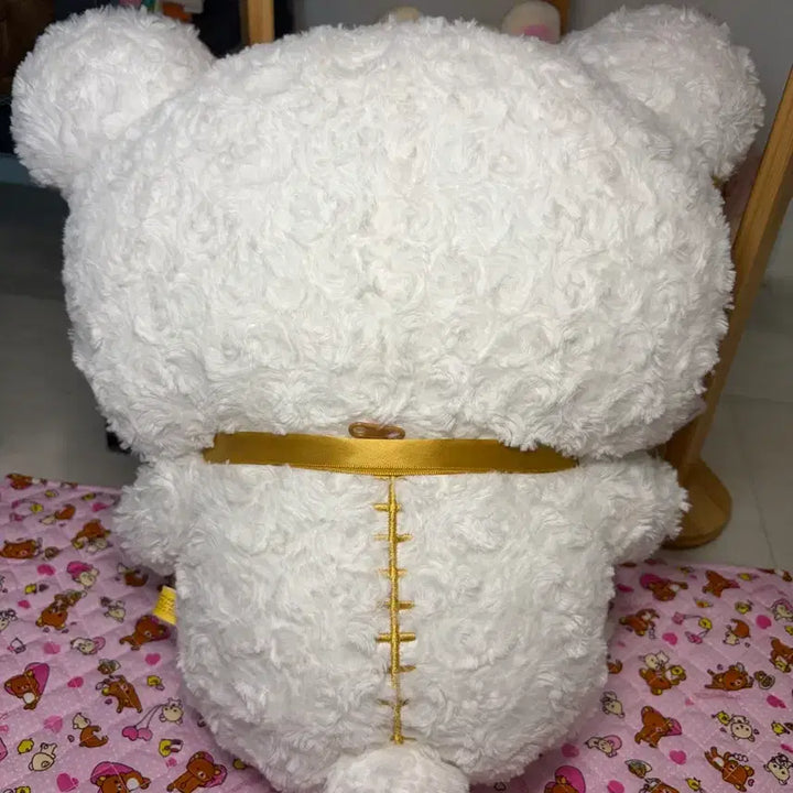 [BUNJANG] Rilakkuma White Rose Boa Doll / 화이트 로즈보아 리락쿠마 인형