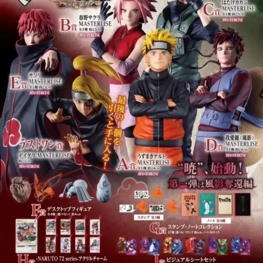 [BUNJANG] Naruto Furry Return Battle Full Set Figure Set (A, B, C, D, E, Last One) / 미개봉 나루토 풍영탈환전 전종(a,b,c,d,e,라스트원)상 피규어 세트