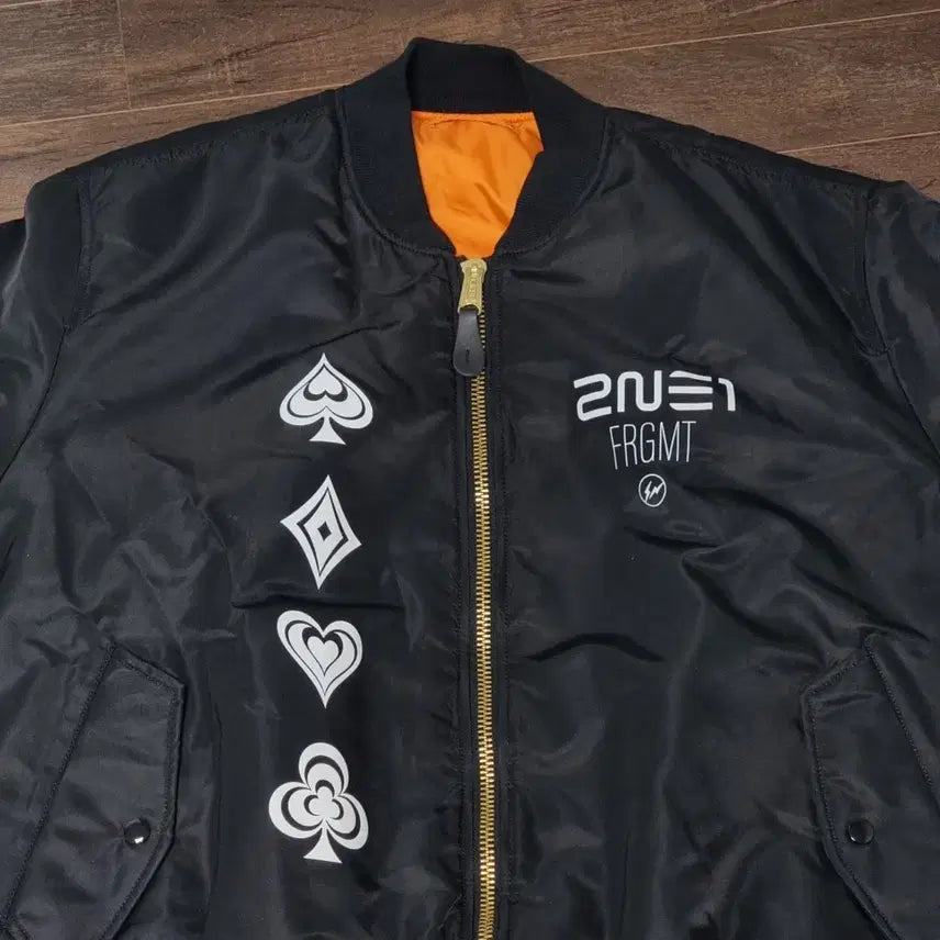 [BUNJANG] 2NE1 Fragment MA-1 Bomber Jacket / 2NE1 투애니원 프라그먼트 콜라보 MA-1 항공 점퍼 자켓