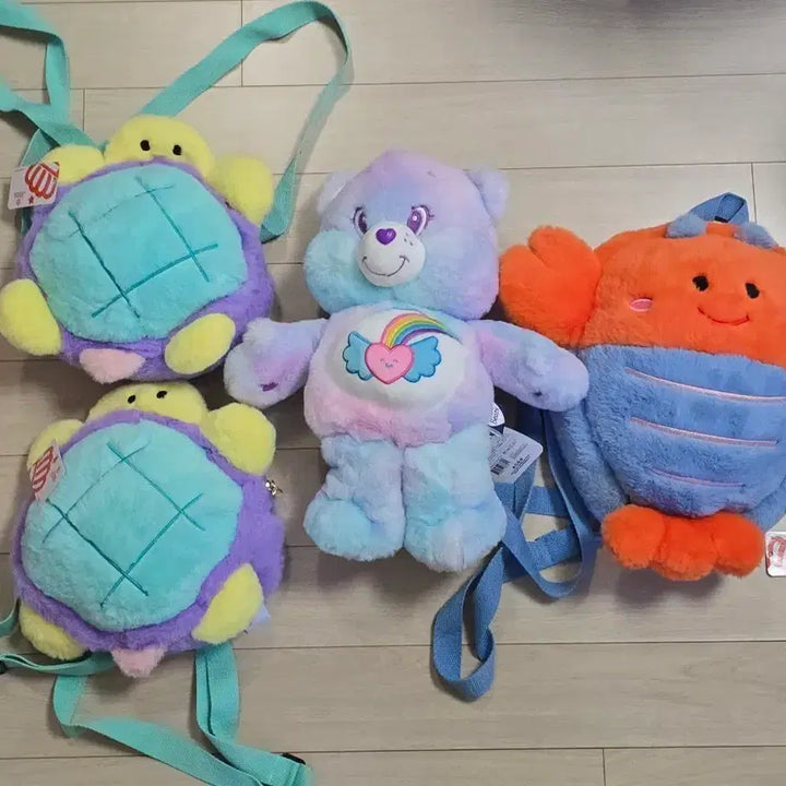 [BUNJANG] Care Bears Plush Bag Bundle Set / (일괄) 케어베어 인형 가방