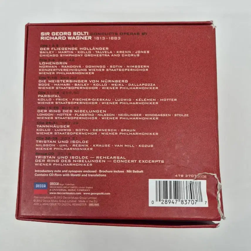 [BUNJANG] Georg Solti Wagner Opera CD Set / 게오르그 솔티 CD