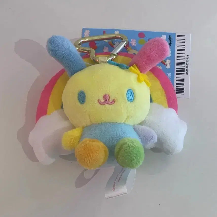 [BUNJANG] Usahana Rainbow Doll Keychain / 우사하나 팝업 한정 무지개 인형 키링 카라비너