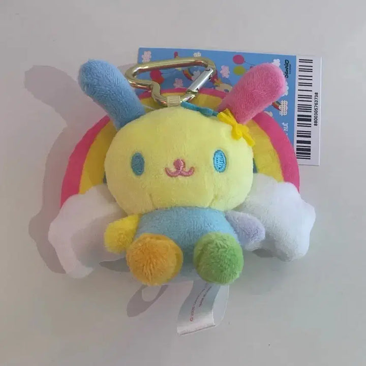 [BUNJANG] Usahana Rainbow Doll Keychain / 우사하나 팝업 한정 무지개 인형 키링 카라비너