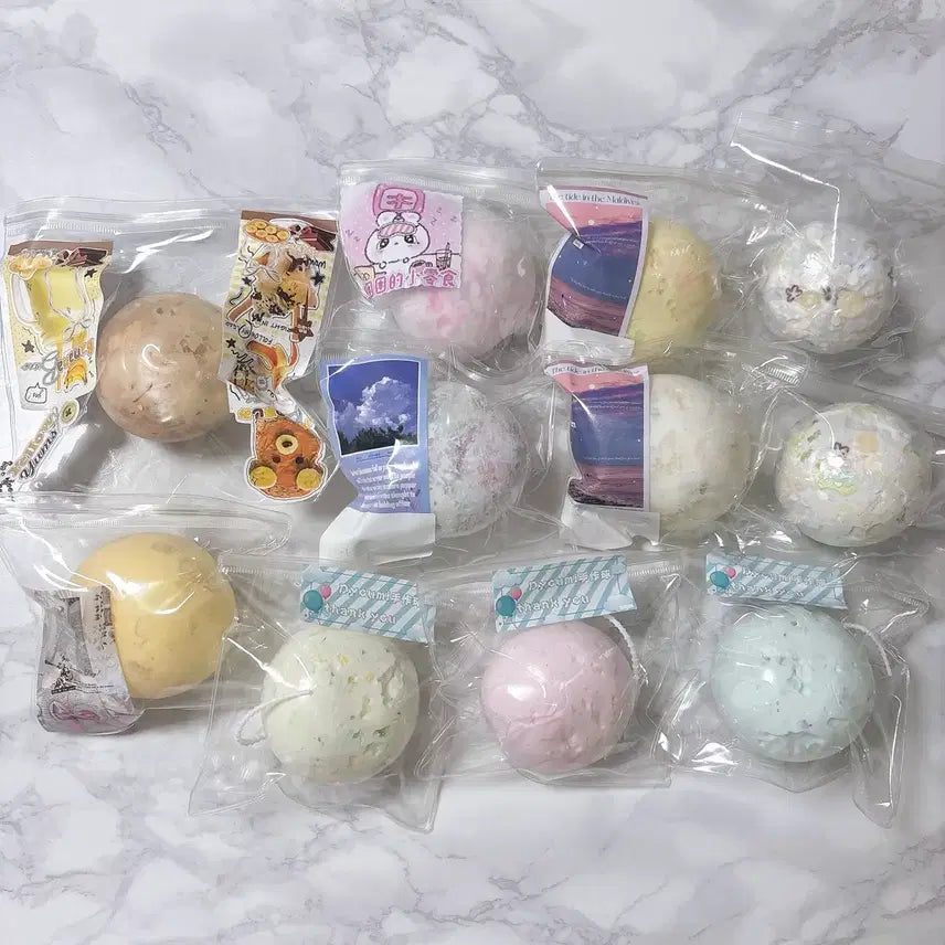 [BUNJANG] Bundle Set Handmade Squishy Toys (Crunchy, Slimey, Soft) - Assorted Brands / 중고 수제공 11개 일괄 세트 크런치 슬랑이 말랑이 타오바오 샤오홍슈 목삼 목동가 우주방구 글로리영 말랑포켓 디유미 고무공 스퀴시 키덜트 슬라임