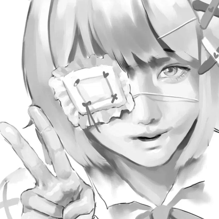 [BUNJANG] Custom Half-Body/Half-Realistic Art Commission / 반무테,반실사 커미션