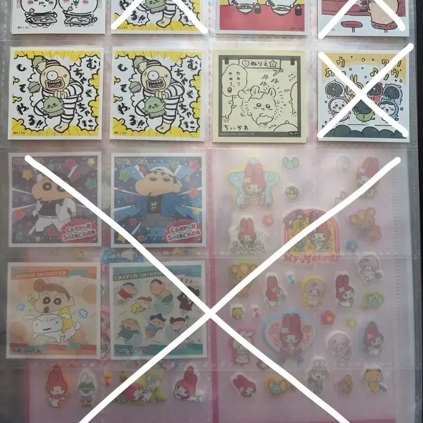 [BUNJANG] Chiikawa Hachiware Usagi Square Seal Sticker Set / 치이카와 사각 씰스티커 하치와레 우사기