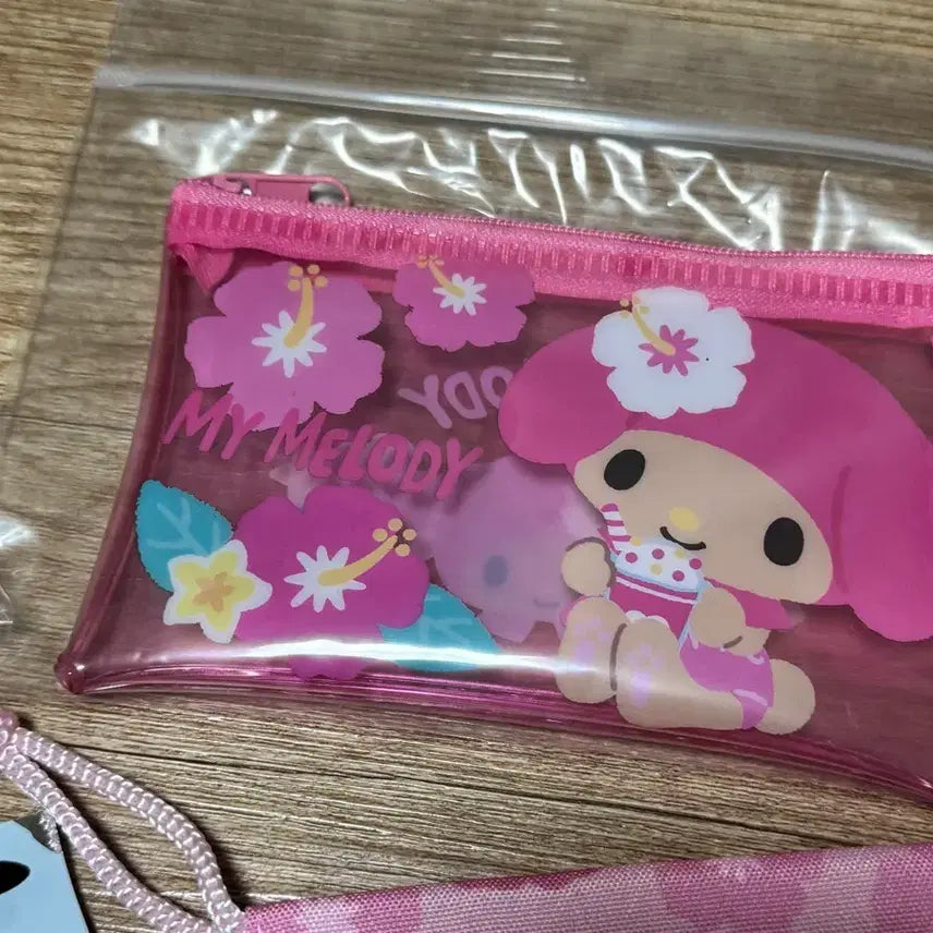[BUNJANG] Sanrio Tanning My Melody Pouch &amp; Figure Gacha Set / 산리 태닝마이멜로디 파우치, 마이멜로디 피규어 가챠 세트
