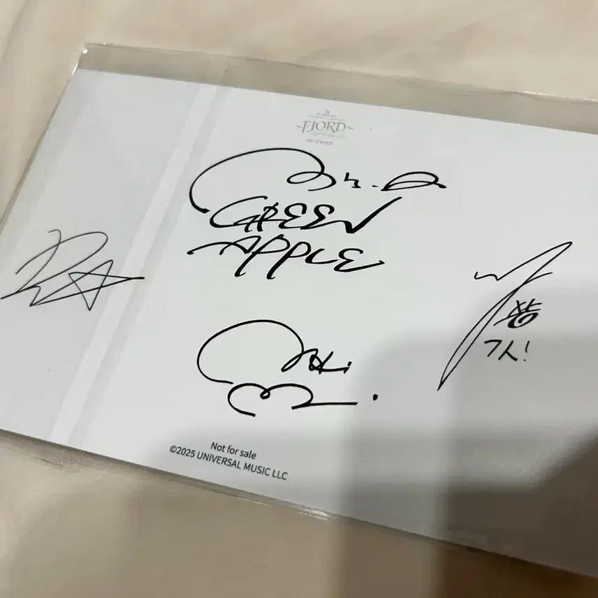 [BUNJANG] Mrs. GREEN APPLE Fjords Exclusive Signed Postcard / 미세스그린애플 피요르드 특전 사인엽서