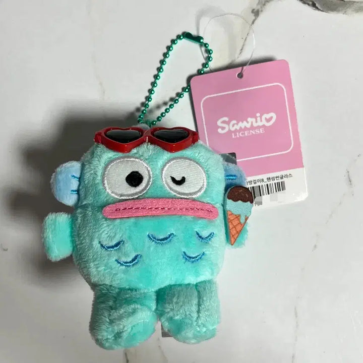 [BUNJANG] Sanrio Handsome Sunglasses Hangyodon Plush Keychain / 산리오 핸섬썬글라스 한교동 인형 키링