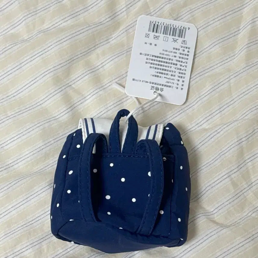 [BUNJANG] Hello Kitty Navy Dot Mini Backpack Pouch / [새상품] 헬로키티 네이비 도트 미니 백팩 파우치